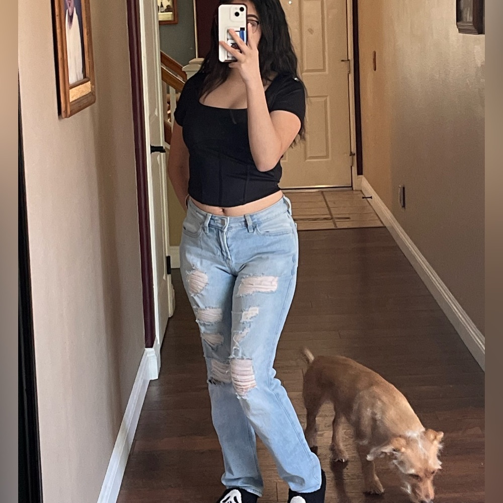 Hollister Ultra high rise ripped jeans